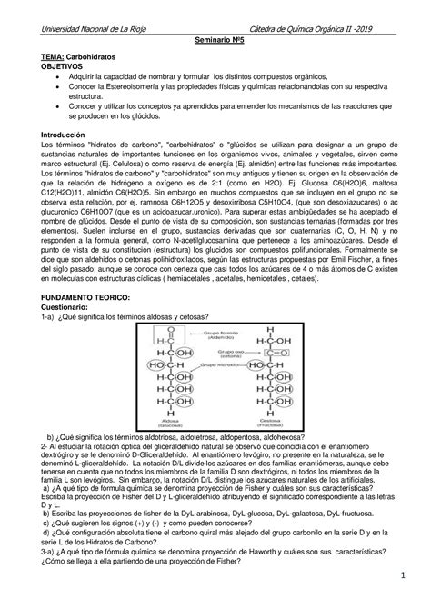 Hidratos De Carbono Universidad Nacional De La Rioja Ctedra De