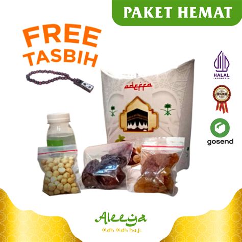 Jual PAKET HEMAT Oleh Oleh Haji Umroh Souvenir Kardus Isi Air Zam Zam