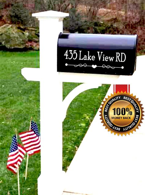 Set Of Custom Mailbox Decals Mailbox Numbers Vinyl Decal Etsy