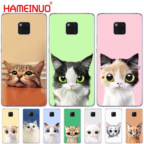 Hameinuo Funda De Tel Fono Con Paisaje De Gato Para Huawei Carcasa Con