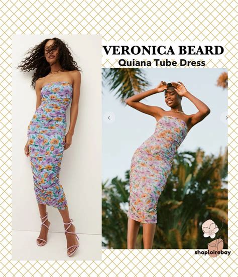 Veronica Beard Quiana Tube Blue Floral Midi Dress Women S Fashion