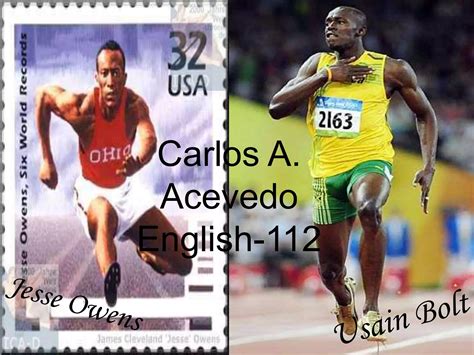 Jesse Owens Usain Bolt Ppt