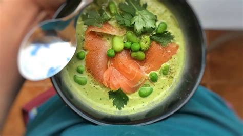 Easy Broad Bean Soup with Smoked Salmon | Simple. Tasty. Good.