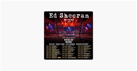 ‎ed Sheeran ÷× Tour 2023 Setlist Playlist By Setlist Guy On Apple Music