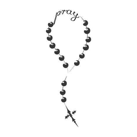 Rosary beads with Holy Cross. 44751904 Vector Art at Vecteezy