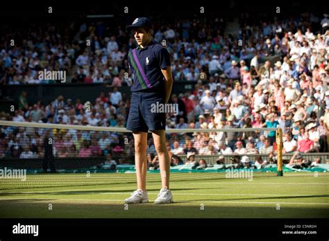 Ball Boy On Centre Court During The Wimbledon Tennis Championships 2011