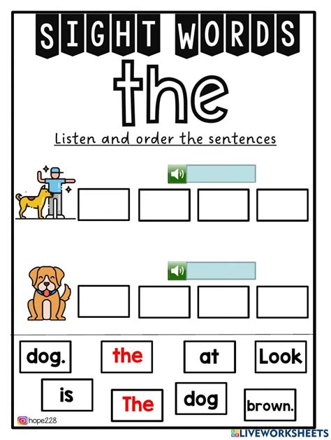 2336611 Sight Word The Amal Liveworksheets