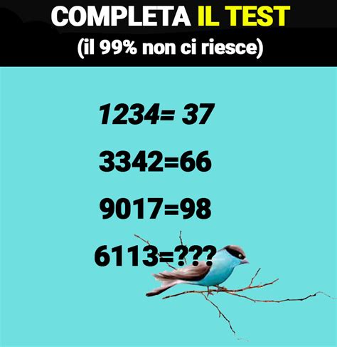 Riesci a completare la sequenza di numeri Solo una mente brillante è