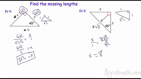 8 4 Special Right Triangles Math Geometry ShowMe Worksheets Library