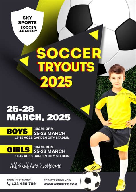 Soccer Tryouts Flyer Template Postermywall