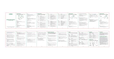 Ugreen Cm523 Bluetooth Audio Transceiver User Manual And Fcc Compliance