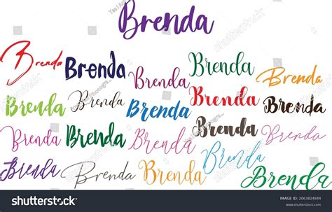 Brenda Girl Name In Multi Fonts Shutterstock