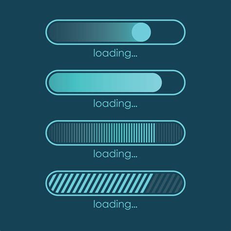 Loading Bar Icon In Flat Style Progress Indicator Vector Illustration