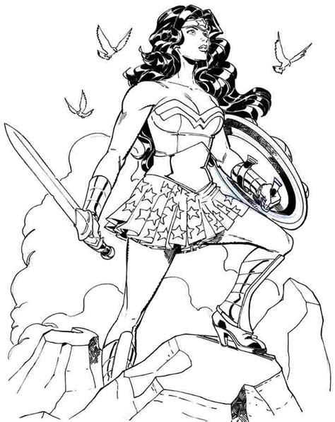 Coloriage Wonder Woman 3