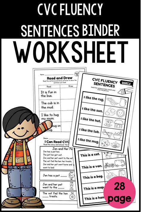 Cvc Fluency Sentences Worksheet 1st Grade Reading Comprehension