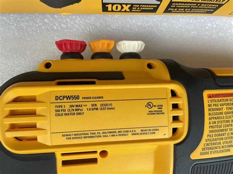 Dewalt Dcpw550 High Pressure Car Washer 20v Spray Water Gun Cordless ...