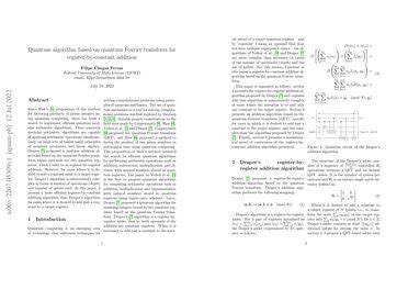 Quantum Algorithm based on Quantum Fourier Transform for Register-by ...