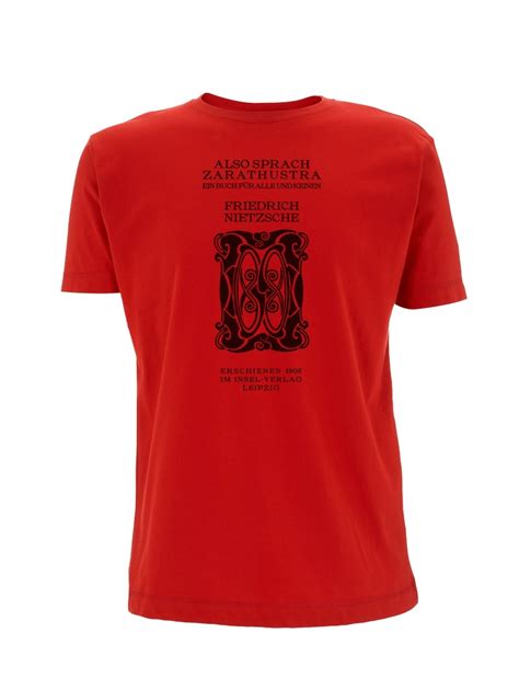 Friedrich Nietzsche Also Sprach Zarathustra Literair T Shirt Red