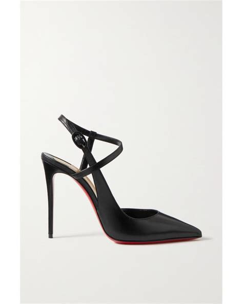 Christian Louboutin Jenlove Leather Slingback Pumps In Black Lyst Uk