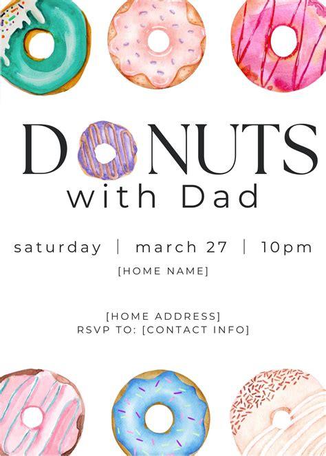 Donuts with Dad Invitation - RALAcademy.online