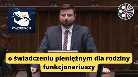 Krzysztof Tuduj o świadczeniu pieniężnym dla rodziny funkcjonariuszy