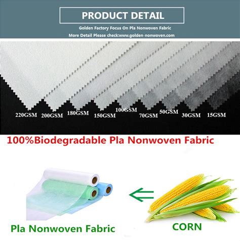 Pla Spunbond Nonwoven Fabric Roll Corn Biodegradable Material Food