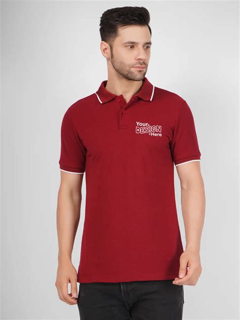 Custom Tipped Collar Polo T Shirt Printing Printshark