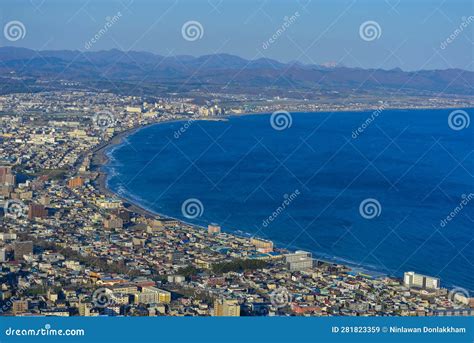 Aerial View Of Hakodate Hokkaido Japan Stock Image Image Of Coast