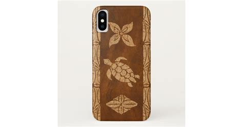 Samoan Turtle Totem Faux Koa Wood Surfboard Case Mate Iphone Case Zazzle