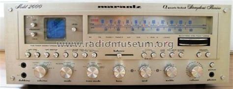 Stereophonic Receiver 2600 Radio Marantz Sound United |Radiomuseum.org