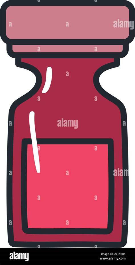 Medicine Jar Line And Fill Style Icon Design Of Medical Care Health And Emergency Theme Vector