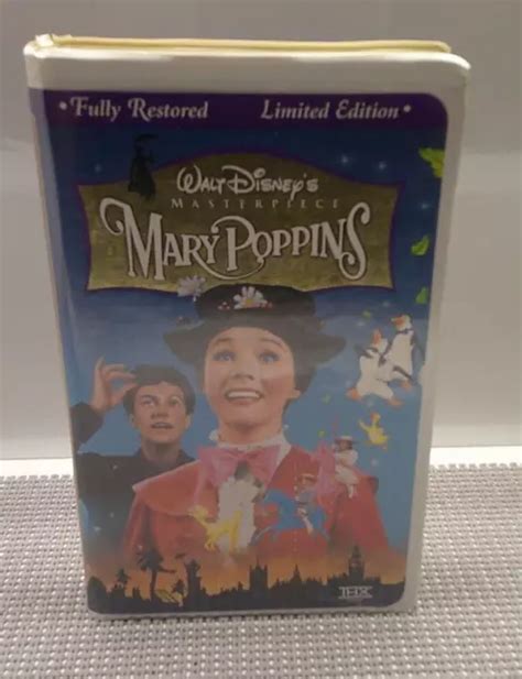 Walt Disney Mary Poppins Vhs Video Tape Masterpiece Collection Limited