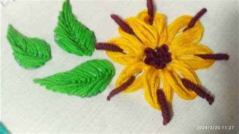 Simple And Easy Flower Hand Embroidery Design For Beginners GB HAND