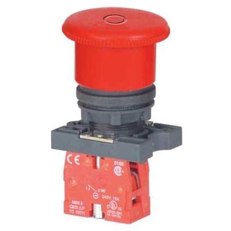 Dayton Emergency Stop Push Button Mm Nc Red G Zoro