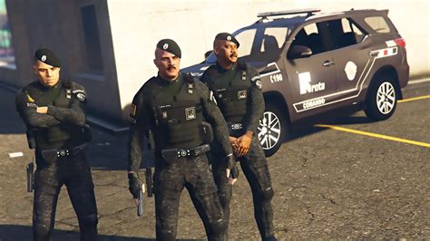 ROTA COMANDO E PERSEGUIÇÃO DE CARRO ROUBADO PMESP GTA 5 ROTINA