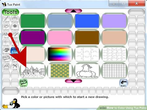 How To Color Using Tux Paint 6 Steps With Pictures Wikihow Tech