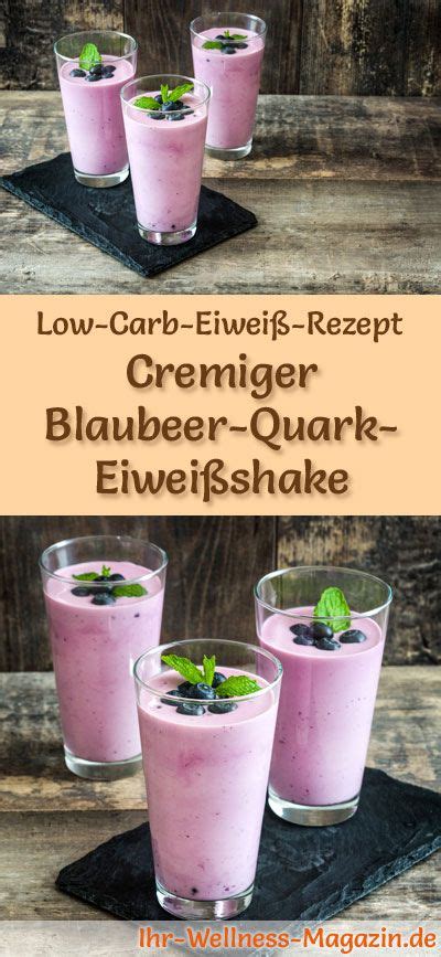 Blaubeer Quark Eiwei Shake Selber Machen Ein Gesundes Low Carb Di T