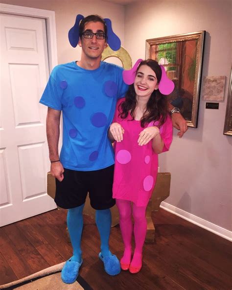 Date Party Blue And Magenta From Blue S Clues Halloween Couple Costume Blues Clues Costume