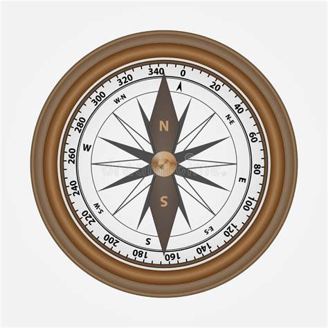 Realistic Compass Illustration Stock Vector Illustration Of White Decorative 272396119