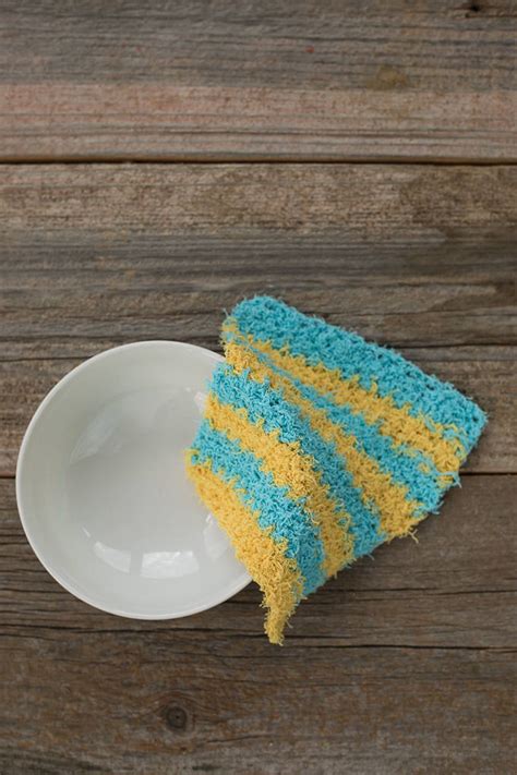 Scrubby Crochet Dishcloth Pattern / Scrubbie Dishcloth Pattern / Striped Dishcloth - Etsy