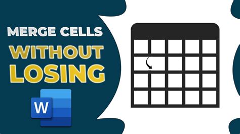 How To Merge Cells In Word Without Losing Data Youtube