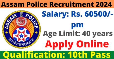 Assam Police Jobs Notification 2024 Apply Online For 269 Constable