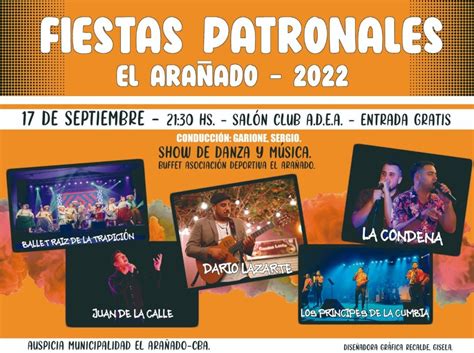 Con Entrada Libre Y Gratuita El Arañado Festeja El Sábado 17 De Septiembre Su Aniversario