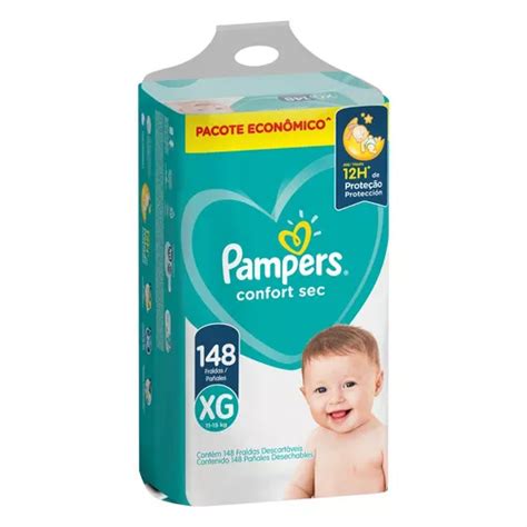 Fraldas Pampers Confort Sec Xg Unidades Pacote Econ Mico G Nero Sem