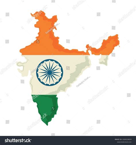 Flag Map India Vector Template Isolated Stock Vector Royalty Free