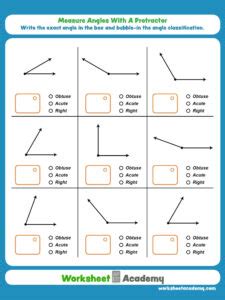 Measuring Angles Worksheet Th Grade Angleworksheets