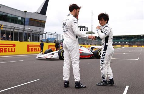 Yuki Tsunoda And Pierre Gasly At The 2021 British Grand Prix