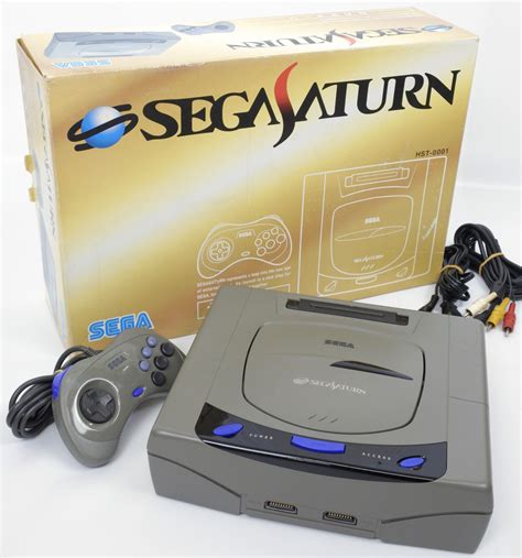 Sega Saturn Grey Console System Boxed Hst 3200 Ref Bc173484 Tested