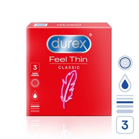 Durex Feel Thin Classic Kondomy 3ks Prezervativy MOJEDROGERIE CZ S R O