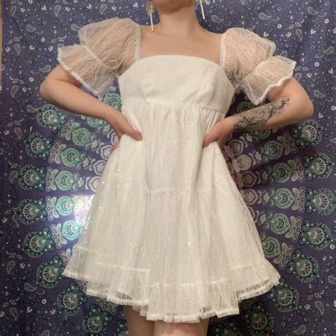 Delia S Short Notice Nuptials Mini Dress 🕊️☁️🥛🪡🪞 S Depop